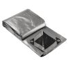 20x30 FT Heavy Duty Poly Tarp, Silver/Black, 10 mil