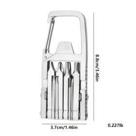 13 In 1 Multi-function Stainless Steel Combination Gadget/Tool, Bottle Opener, Screwdriver, Hiking Buckle (Option: 13in1MultiTool)